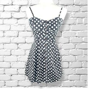 Deb Party Dress Womens Size Medium Polka Dot Vintage Y2K 2000s Twee Pin up Retro